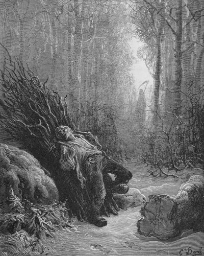 Illustration for Death and the Woodcutter, from 